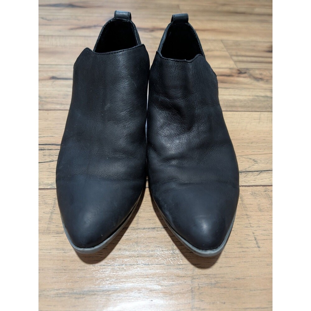 Frye Jennifer Cutout Black Leather Pointed Toe Booties Women's Size 9.5